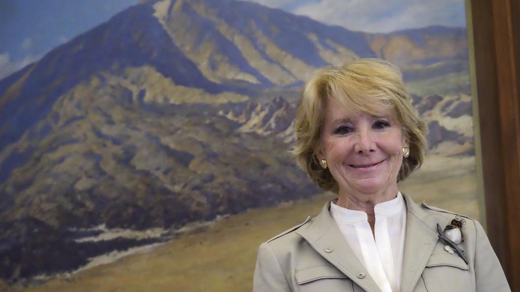 Esperanza Aguirre, durante la entrevista con 'Diario de Avisos'.