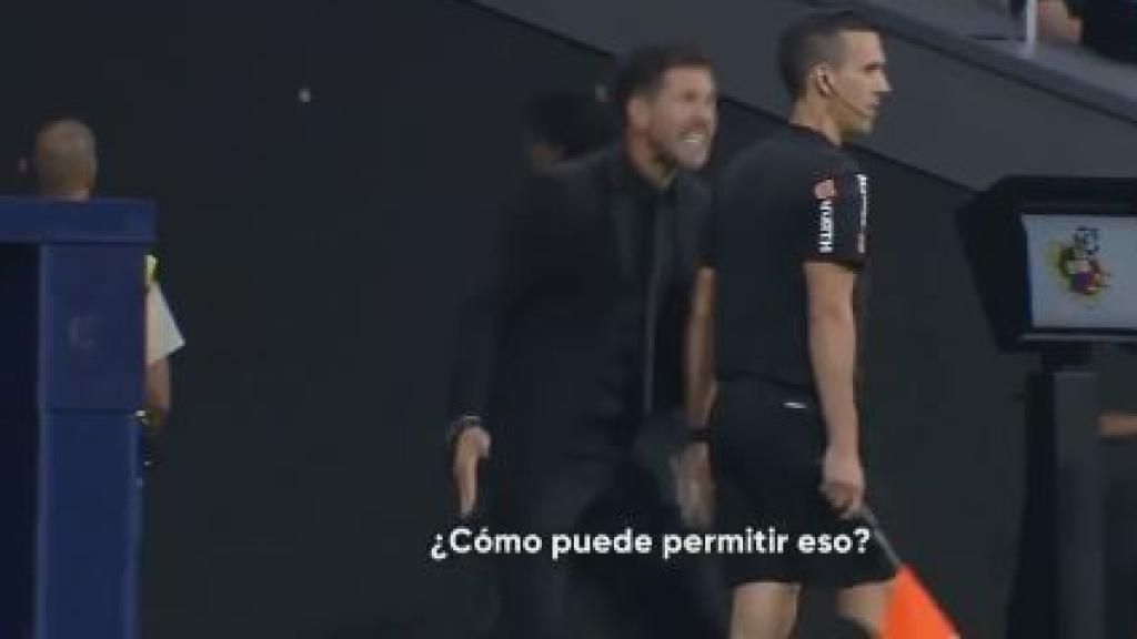 Las protestas de Simeone en el derbi