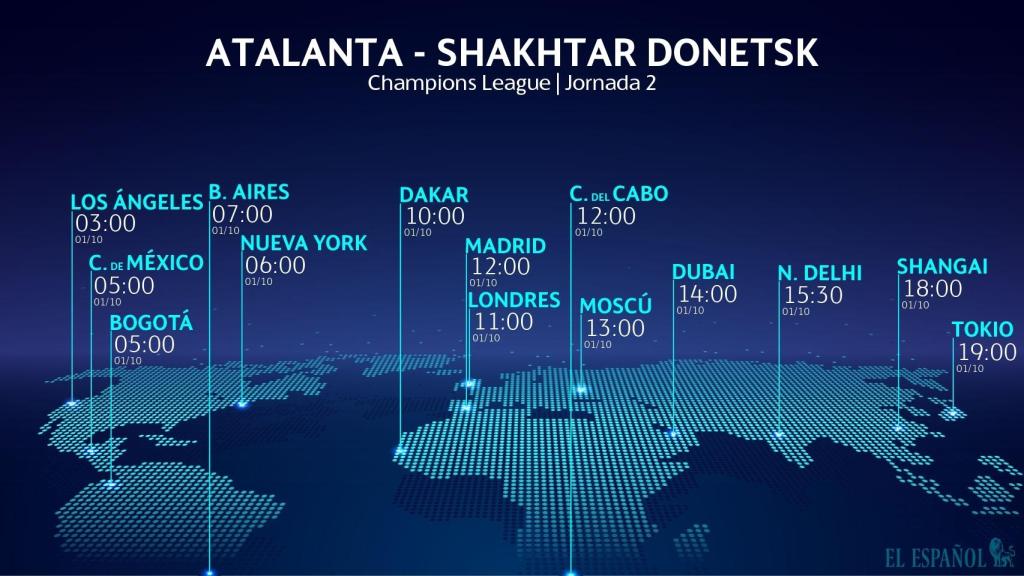 Horario Atalanta -  Shakhtar Donetsk