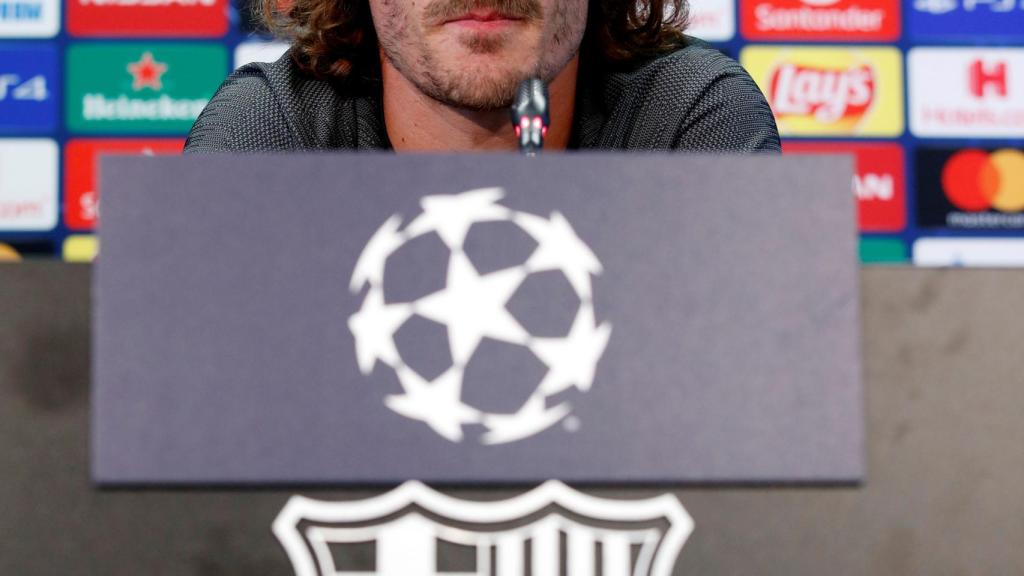 Antoine Griezmann en la rueda de prensa previa al encuentro ante el Inter