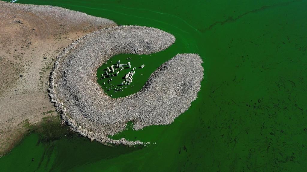 Vista aérea del dolmen de Guadalperal.