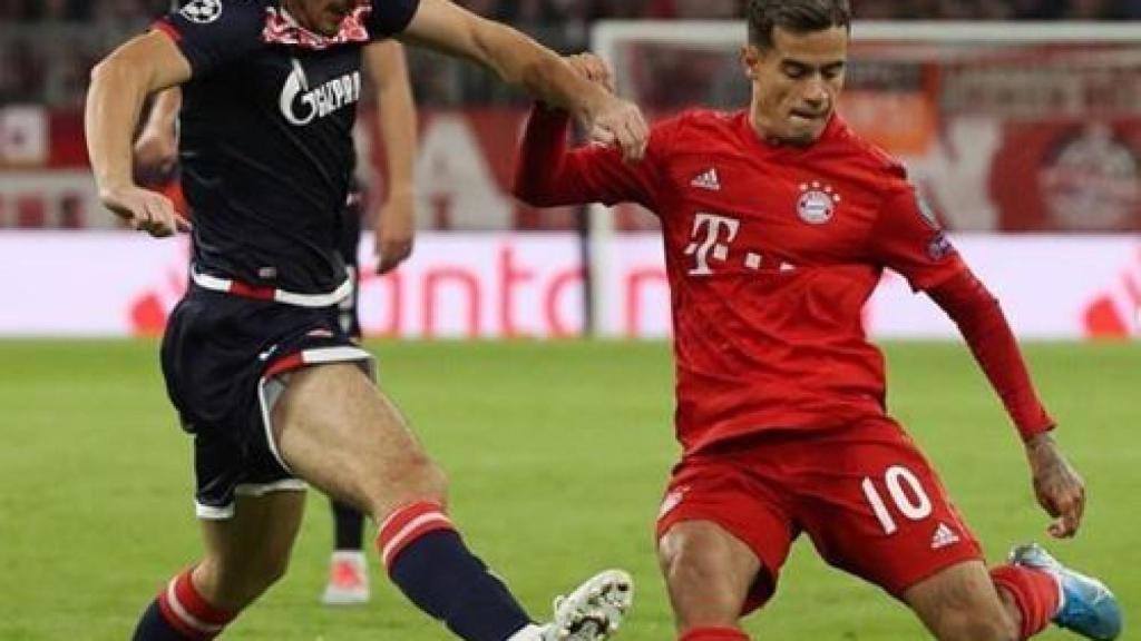 Coutinho en un partido con el Bayern Munich