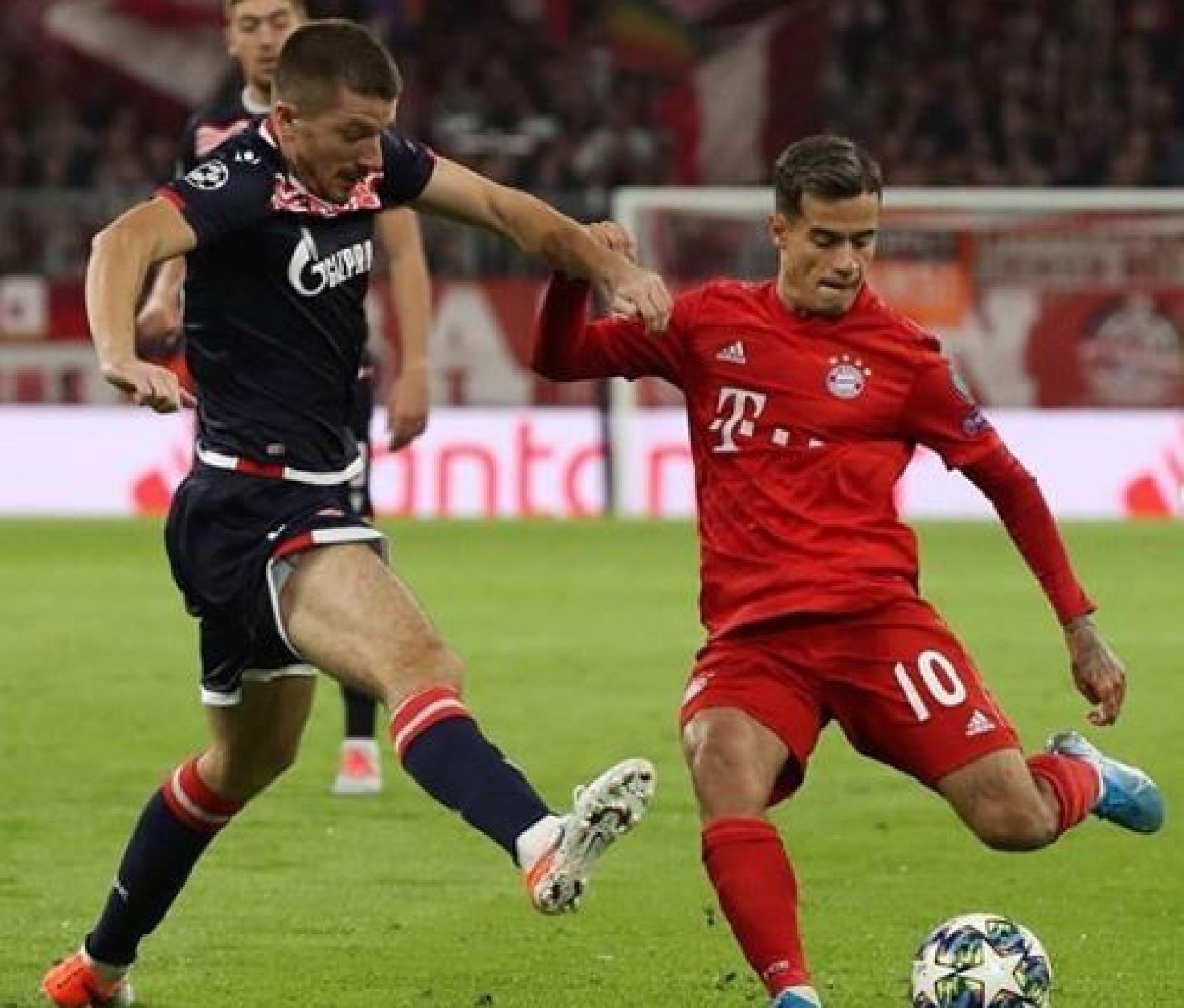 Coutinho en un partido con el Bayern Munich