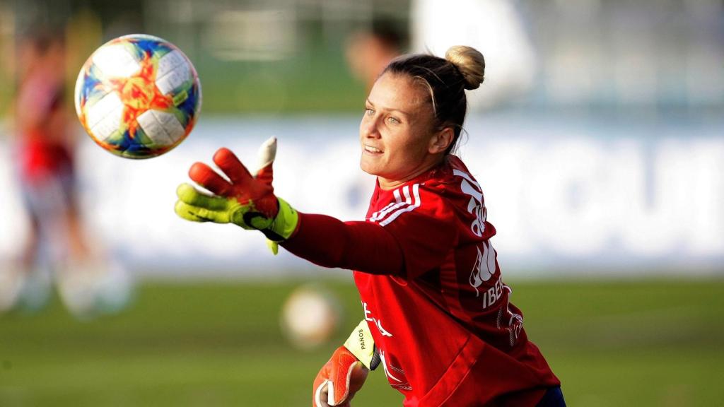 Sandra Paños con la selección española