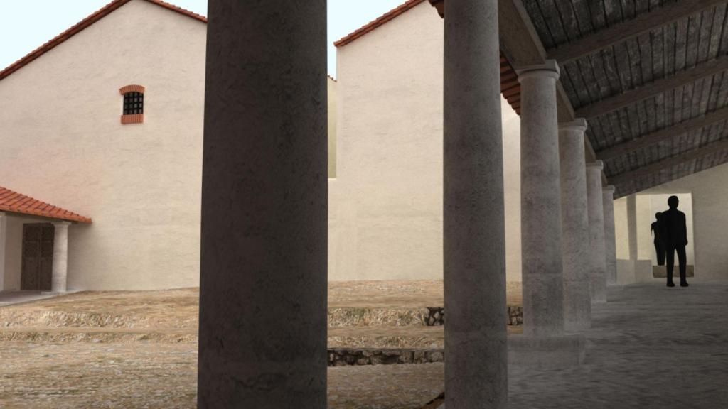 Reconstrucción de las termas de Caraca.