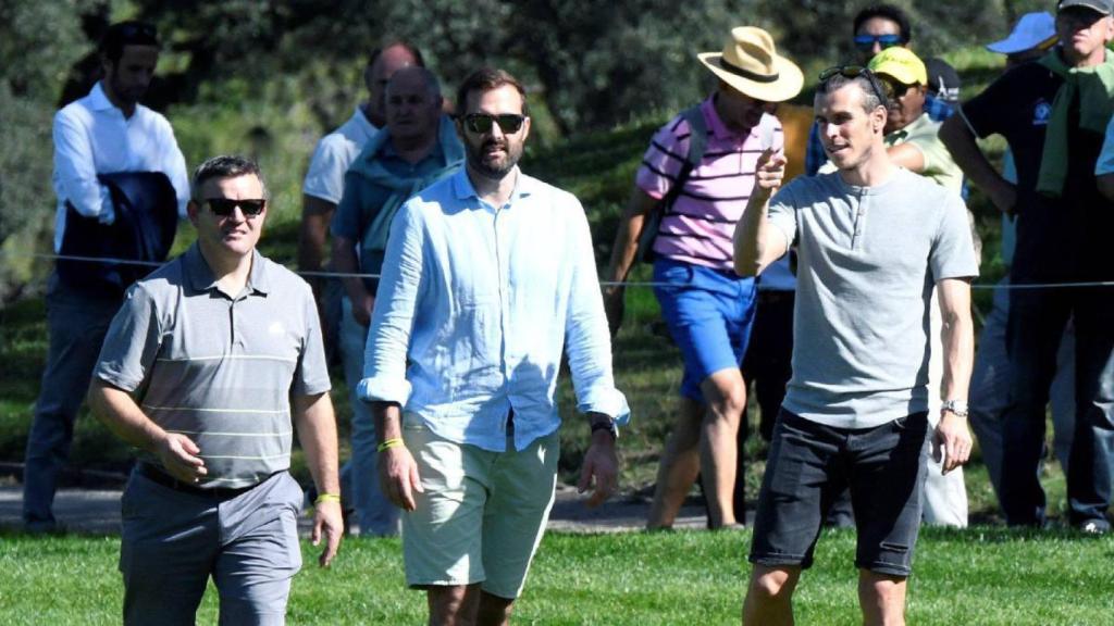 Gareth Bale, durante el campeonato de España de golf
