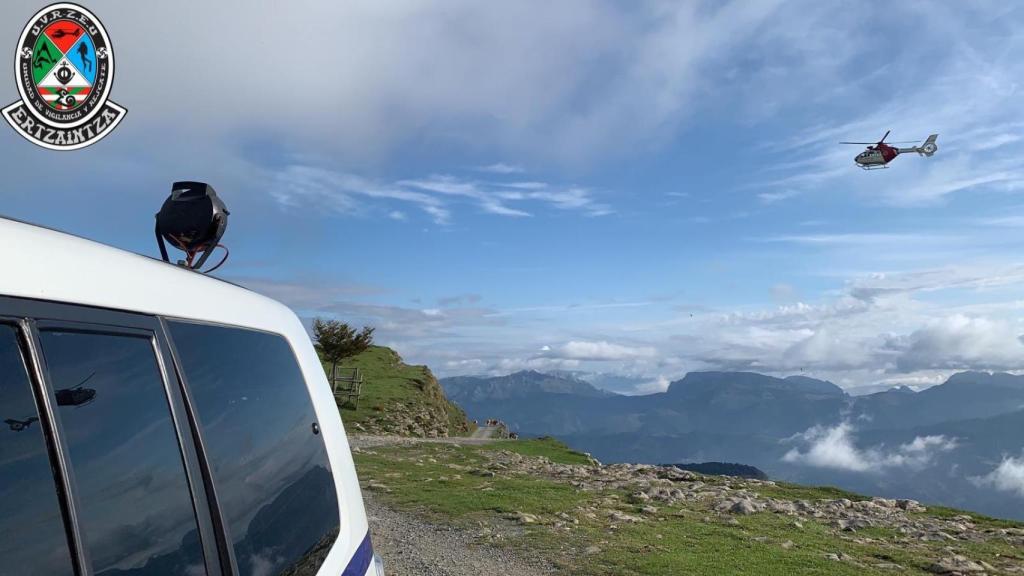Dispositivo de búsqueda de la Ertzaintza desplegado en el Gorbea por la desaparición de Etxeandia.