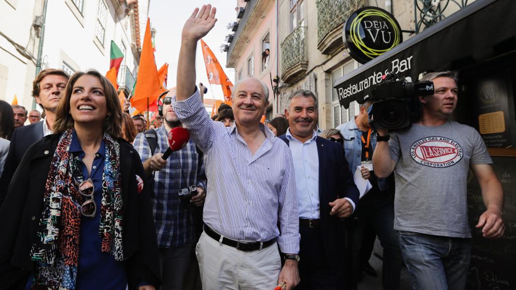 Rui Rio, el líder de la oposición, en campaña.