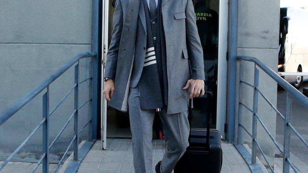 Gerard Piqué durante un viaje a Eindhoven con el FC Barcelona