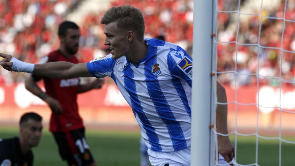 Martin Odegaard, en un partido con la Real Sociedad