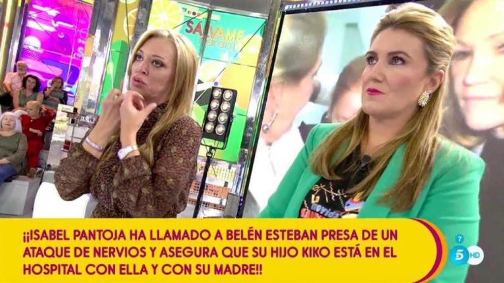 Belén Esteban transmitiendo el mensaje desesperado de Isabel Pantoja.