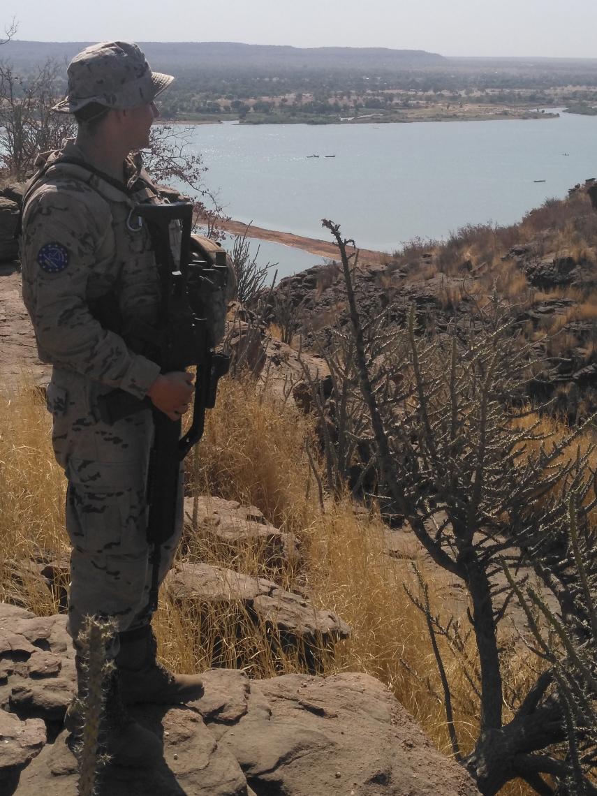 El soldado Daniel Gómez, en Mali.