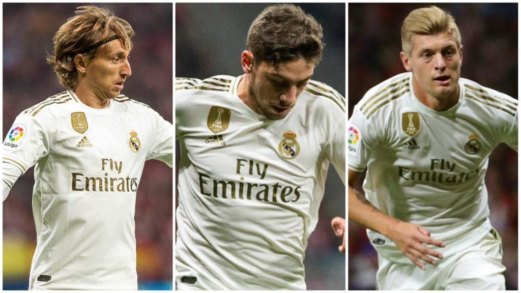 Modric, Valverde y Kroos.