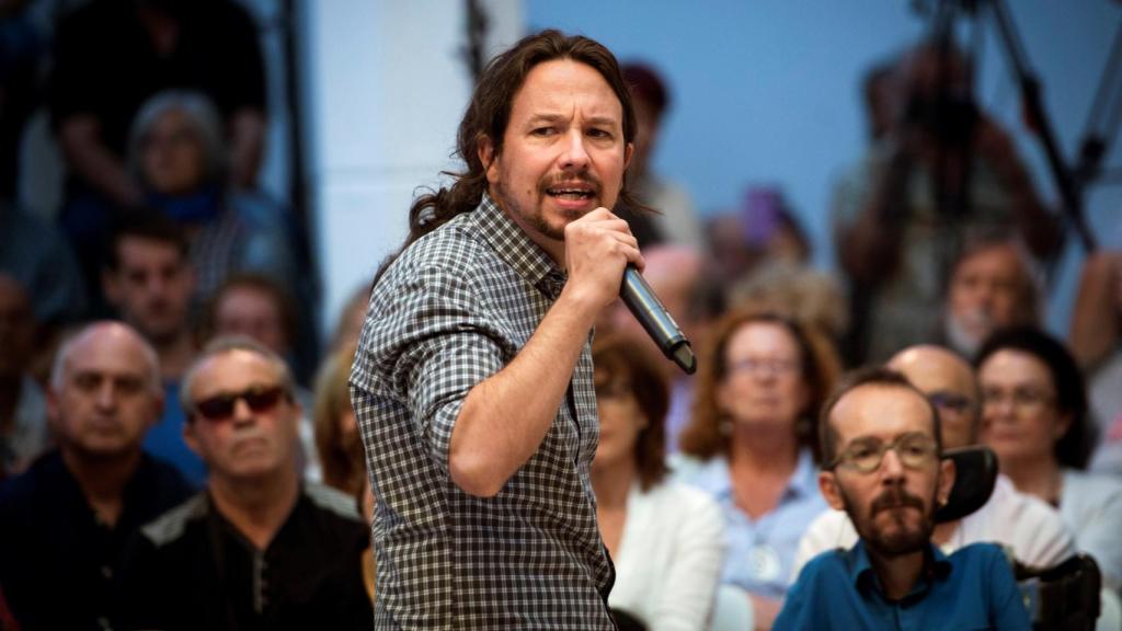Iglesias, en la inauguración de la precampaña electoral para las generales del 10-N, en Madrid.