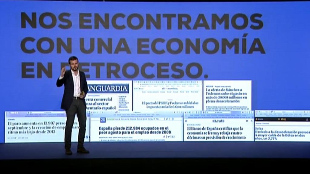 Pablo Casado, presidente del PP, en la Convención Económica popular, en Córdoba