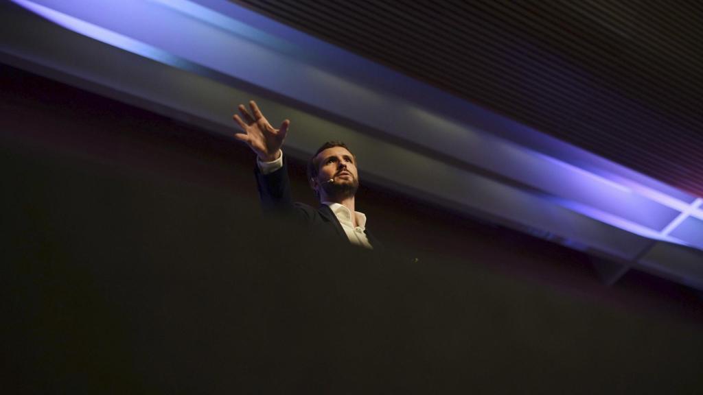 El presidente del Partido Popular, Pablo Casado, en la apertura de la Convención Económica que el PP celebra en Córdoba.