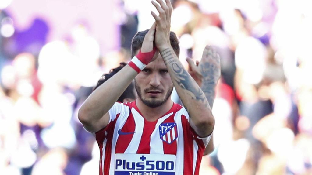 Saúl, durante el Valladolid - Atlético de Madrid