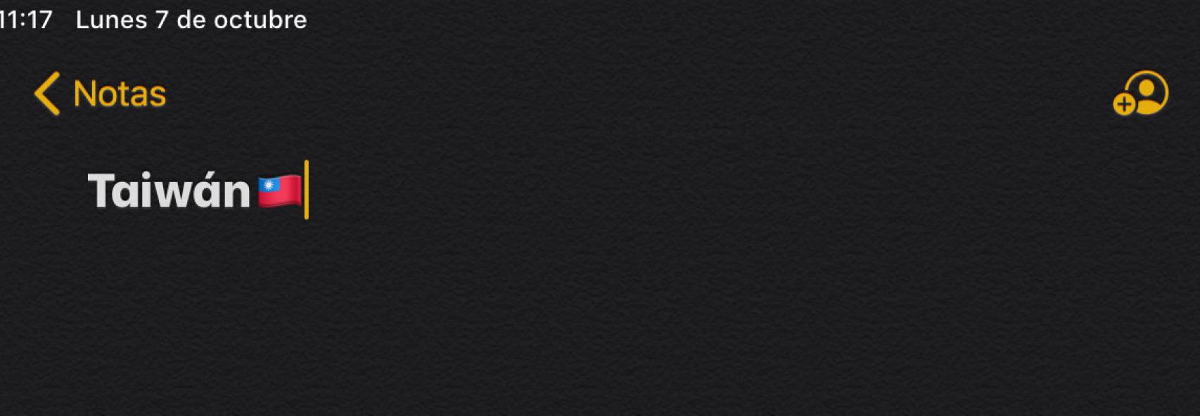 Emoji de Taiwán en iOS