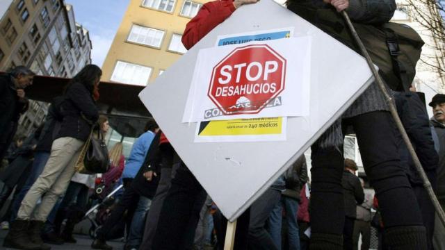 Manifestación contra los desahucios.