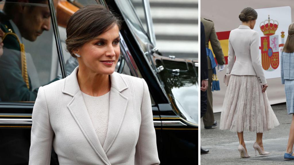 La reina Letizia en el Día de la Hispanidad de 2018.