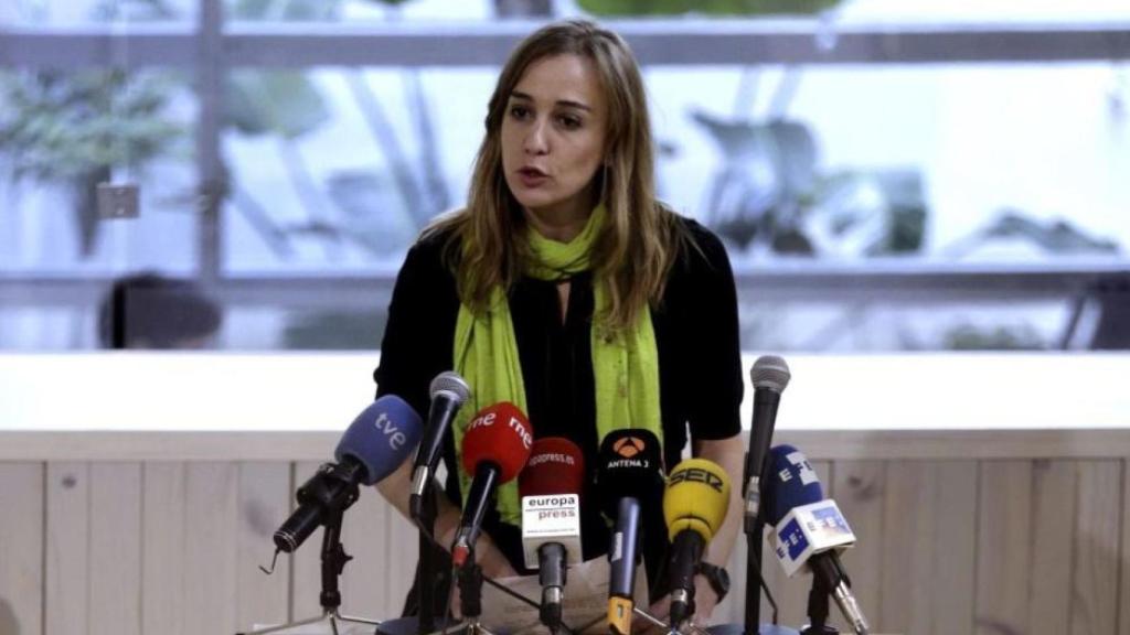 Tania Sánchez, anunciando su confluencia con Equo.