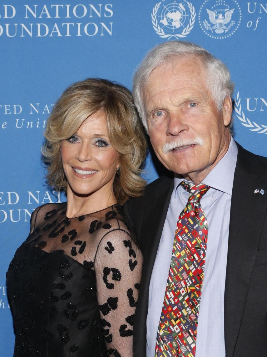Ted Turner y Jane Fonda.