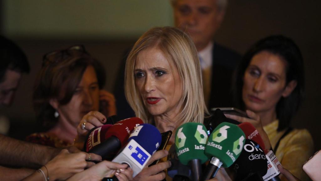 La expresidenta de la Comunidad de Madrid Cristina Cifuentes, este miércoles.
