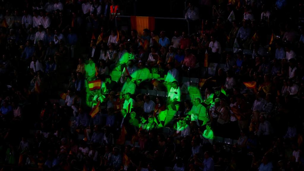 Imagen del acto de Vox el sábado 6 de octubre en Vistalegre, Madrid.