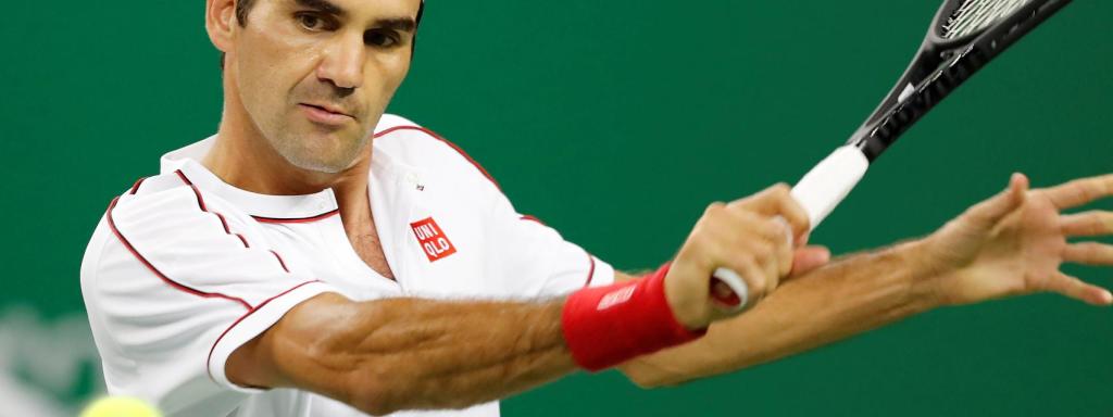 Federer, durante un momento de