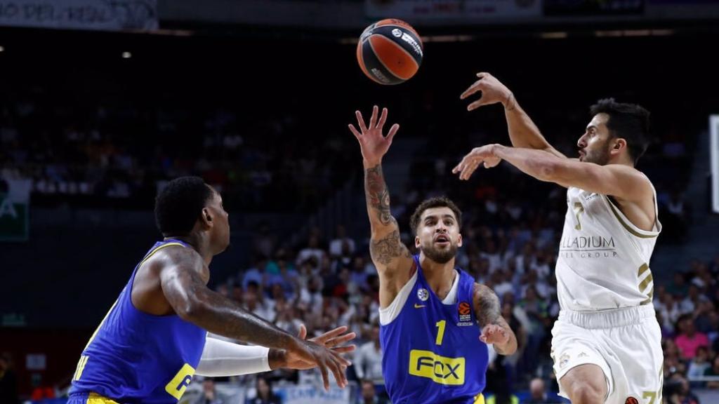 Facundo Campazzo, durante el duelo de Euroliga contra Maccabi FOX Tel-Aviv