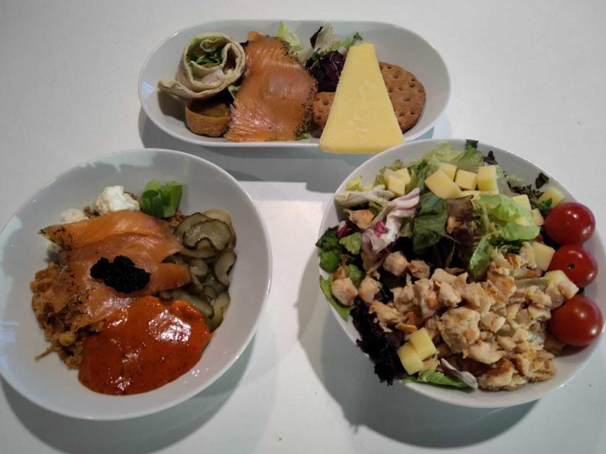 Las tres ensaladas-entrantes que vamos a analizar.