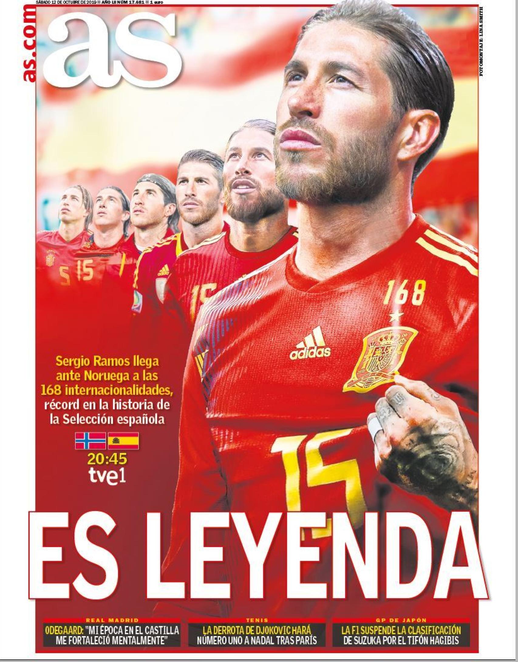 Portada diario As (12/10/2019)