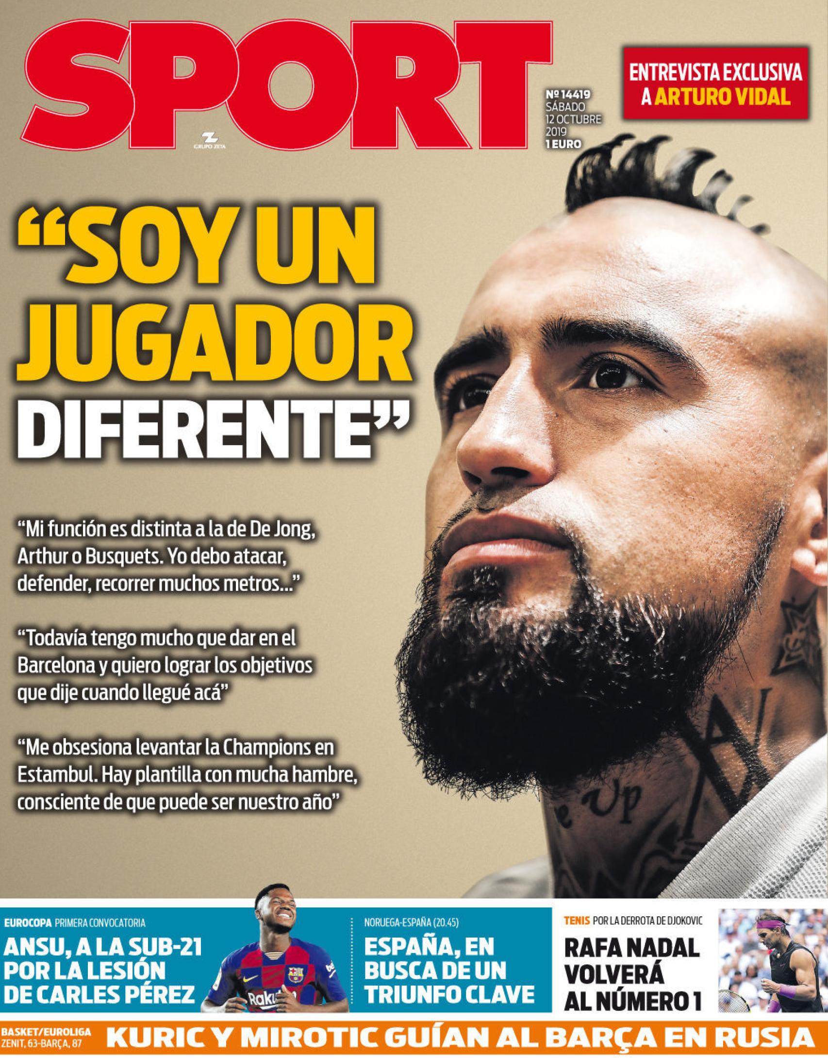 Portada Sport (12/10/2019)