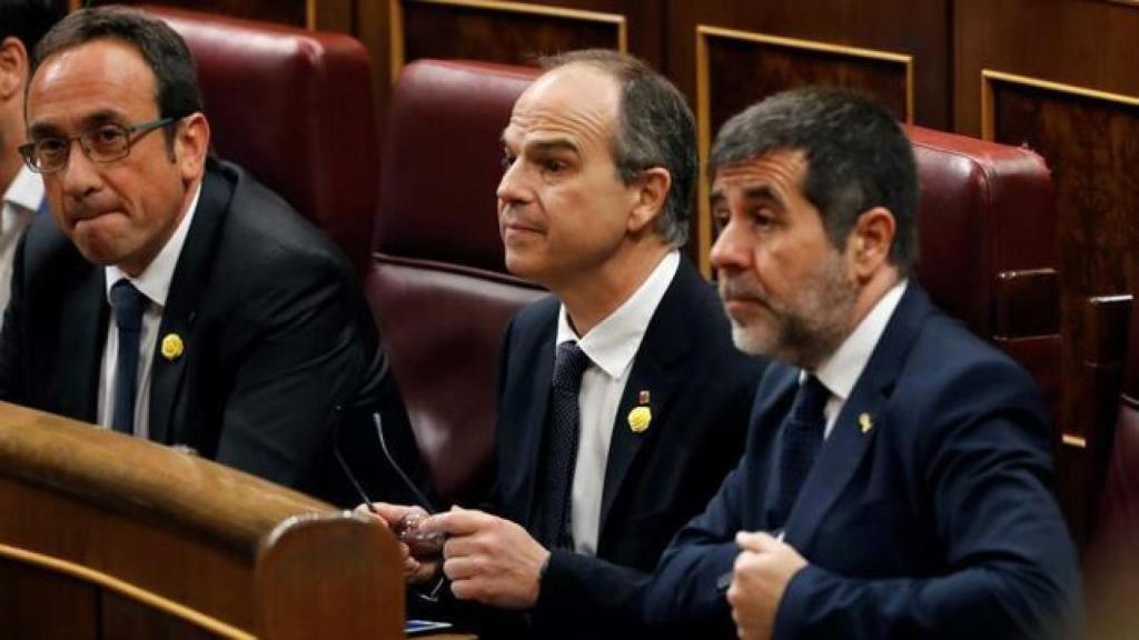 Rull, Turull y Sànchez, cuando tomaron posesión como diputados.