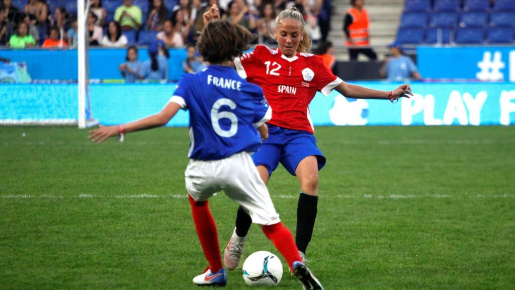 España - Francia en la Danone Nations Cup.