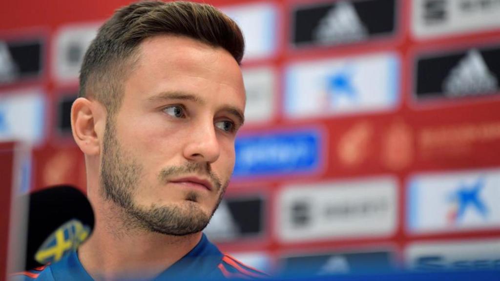 Saúl en rueda de prensa