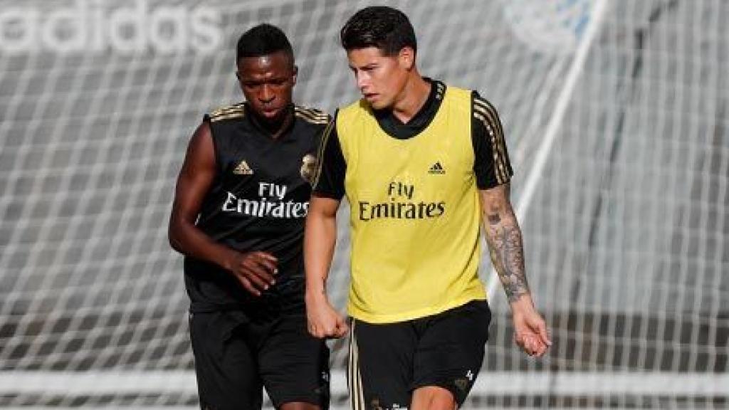 James, Mendy y Brahim vuelven a trabajar con el grupo