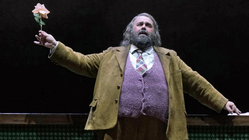 Roberto de Candia interpretando a Falstaff en la pasada temporada del Teatro Real. Foto: Javier del Real