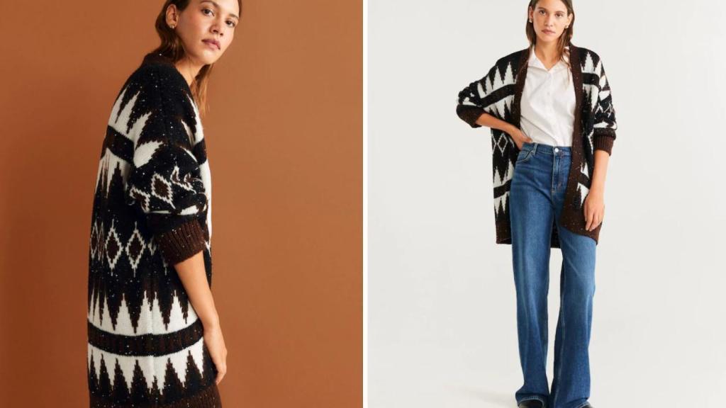 Versión en cardigan.