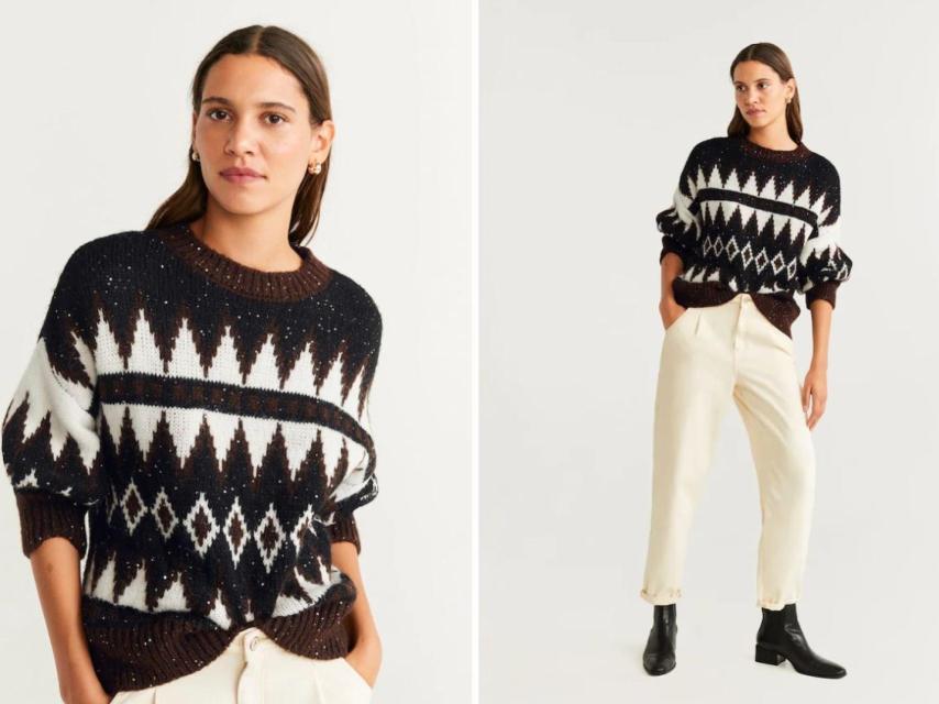 Modelo con jersey, jeans 'slouchy' y botines Chelsea.