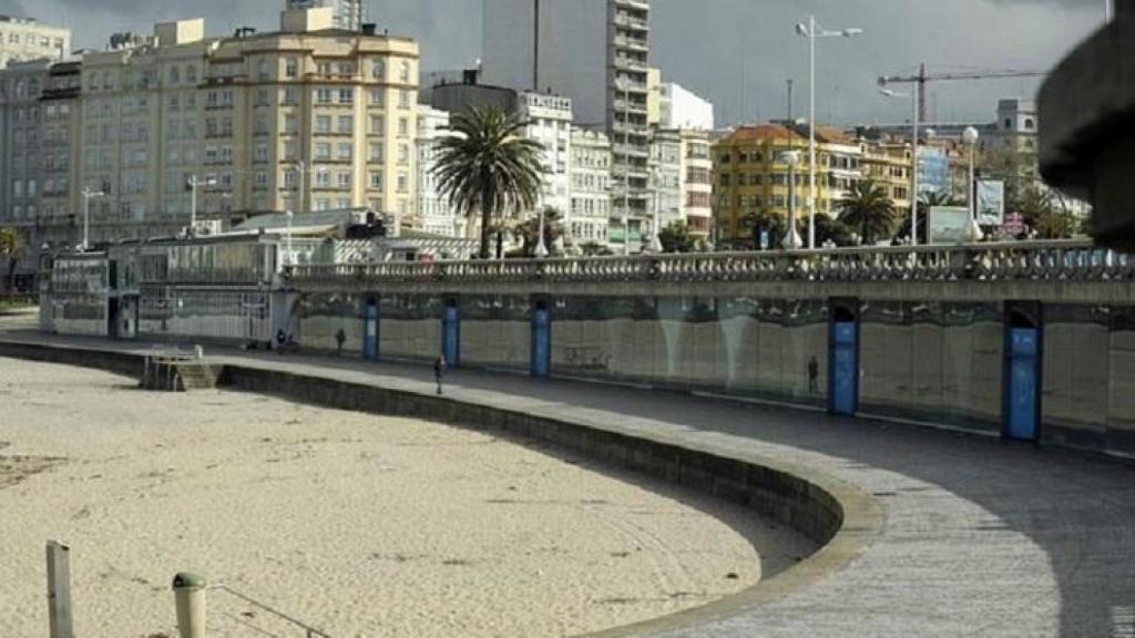 Vista de los locales en el Andén de Riazor