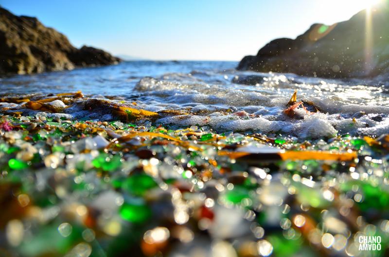 Playa de los cristales de Laxe