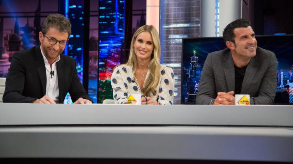 Pablo Motos, Luis Figo y Helen Sviden en una imagen de Antena 3.