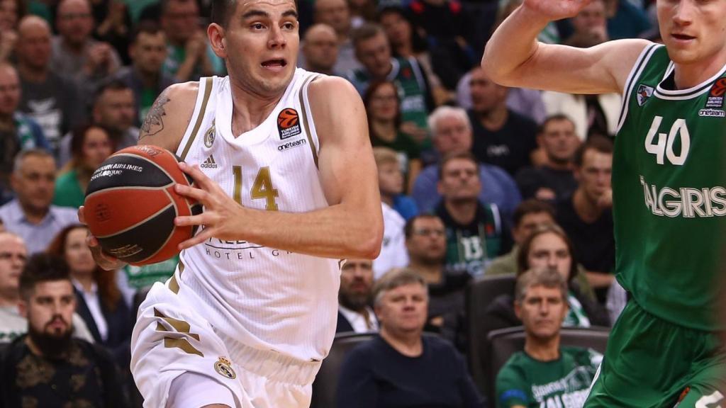 Deck, durante el partido de Euroliga entre Zalgiris Kaunas y Real Madrid