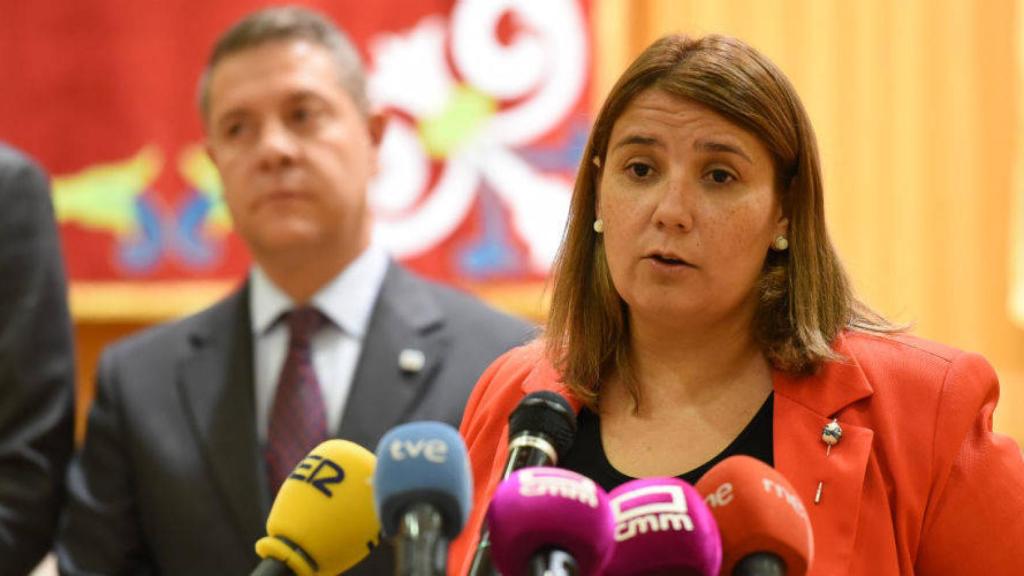 La alcaldesa de Talavera, Tita García Élez, este miércoles junto al presidente de Castilla-La Mancha, Emiliano García-Page