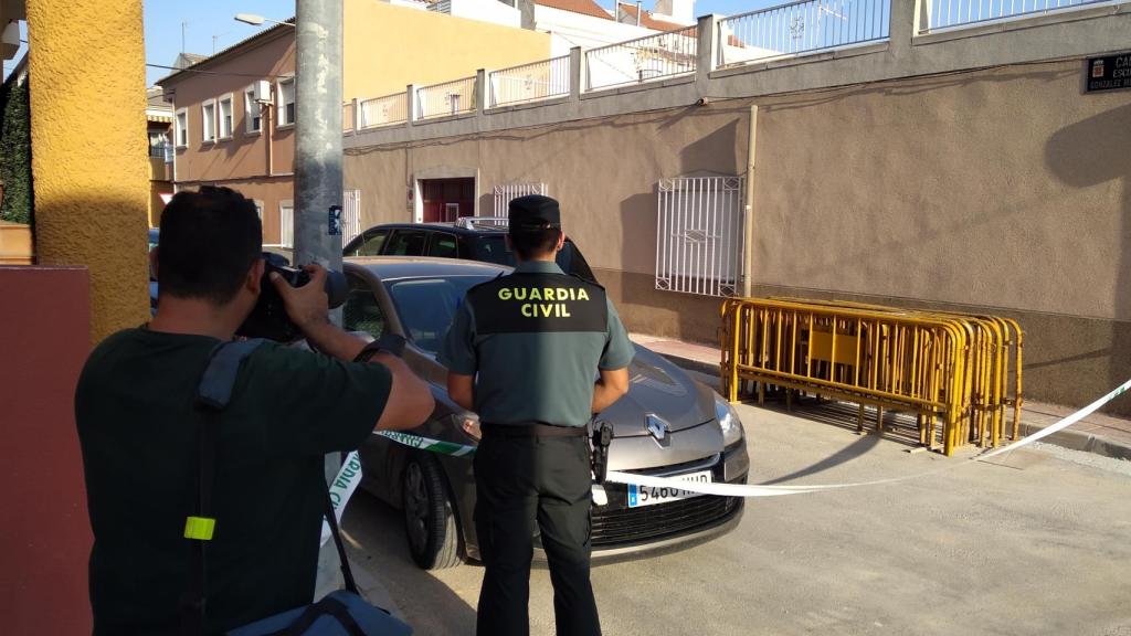 La casa situada entres las calles Escultor González Moreno y Salzillo de la pedanía murciana de Sangonera la Seca donde se produjo el pasado fin de semana el doble homicidio