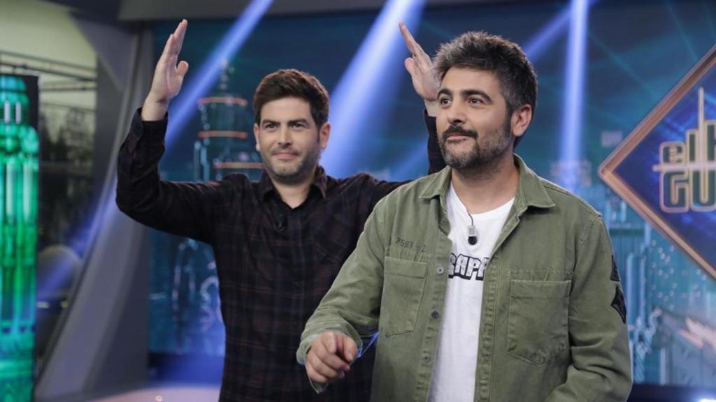 José y David Muñoz, de Estopa, a su entrada en 'El Hormiguero'.