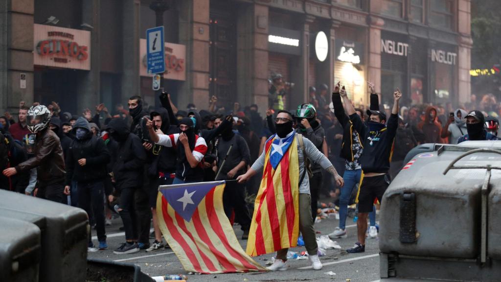 Disturbios en Barcelona.
