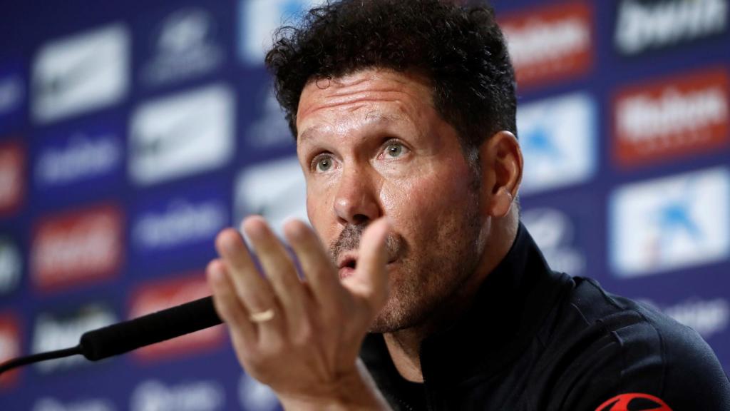 Diego Pablo Simeone en rueda de prensa.