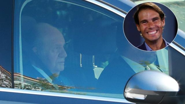 Juan Carlos llega a la boda Rafa Nadal y Xisca Perelló.